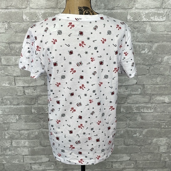 Primark Christmas Print Short Sleeve Tee - Picture 3 of 5